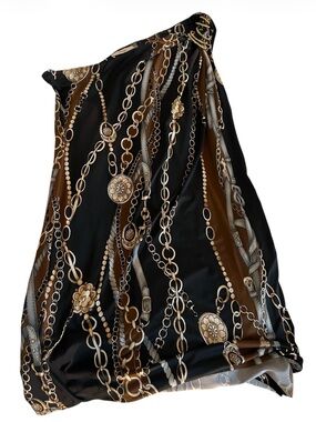 Unyx Black and Brown Chain-Print Mini Dress